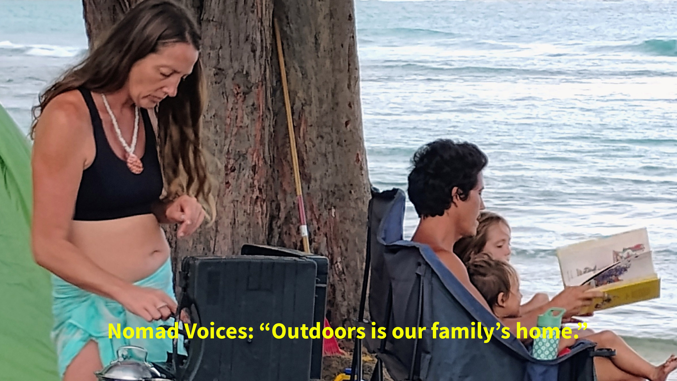 Living on beaches when there is no alternative.